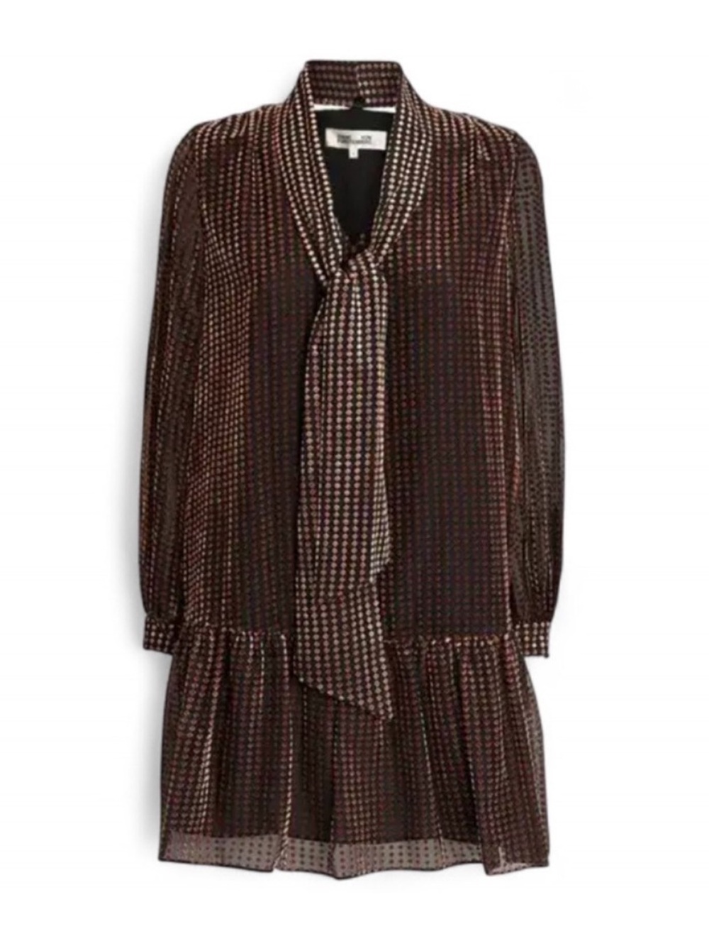 NWT DIANE VON FURSTENBERG DVF Bahiti Harlequin Dots Mini Dress MSRP $418